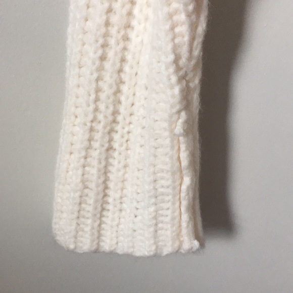 NWT  Free People Alpine Crop Mock Neck Chunky Knit Sweater Snowy Forest new M - Picture 9 of 12